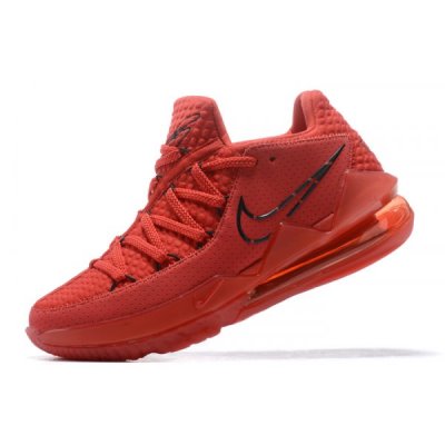 Nike Erkek Lebron 17 Low University Kırmızı / Siyah Basketbol Ayakkabısı Türkiye - SATOZBZI